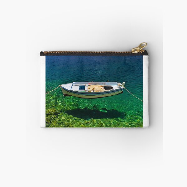 Item preview, Boat floats on crystal clear water. designed and sold by Kostas Pavlis.
