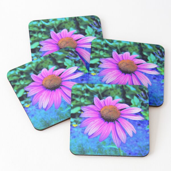 Item preview, Pink and Purple Coneflower on Blue Garden designed and sold by myrubiogarden.