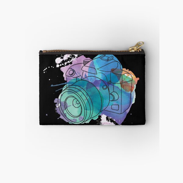 Artikelvorschau, Aquarell dSLR auf Schwarz entworfen und verkauft von Pink Pineapple Works.