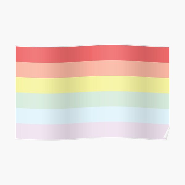 Pastel Rainbow (LGBT+) Pride Flag Poster