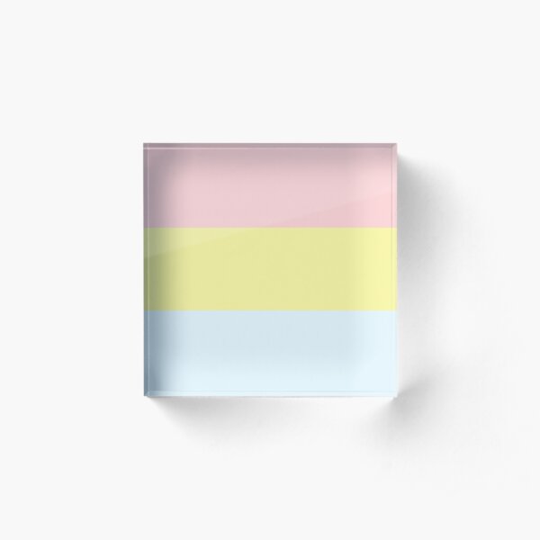 Pastel Pansexual Pride Flag Acrylic Block