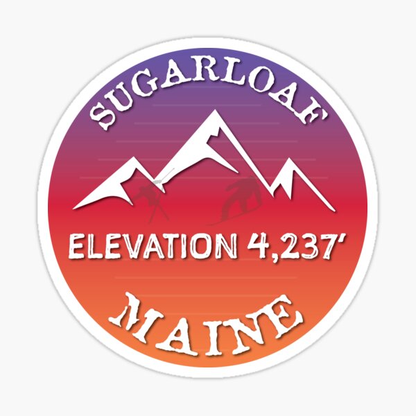 Sugarloaf Mountain Maine Ski Snowboard Skiing Sugarloaf Hiking Gift Ideas Sticker