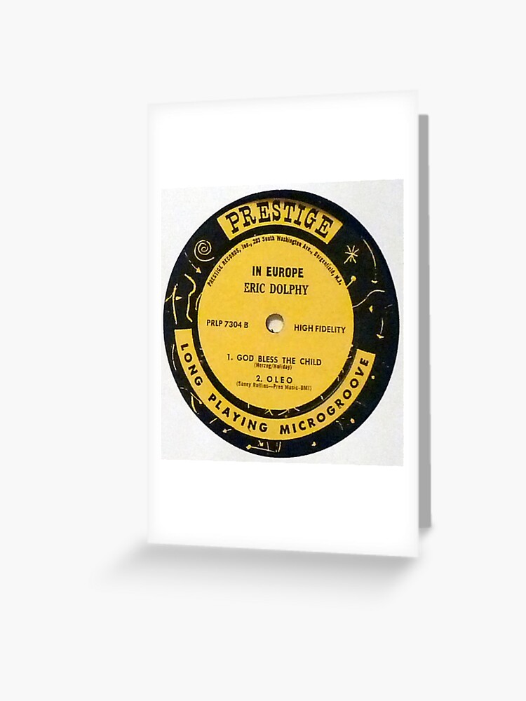 label of Eric Dolphy, In Europe, Vol. 1 , jazz, bop, rare, sax, clarinet, free jazz, genius " Greeting Card for Sale by Vintaged | Redbubble label of Eric Dolphy, In Europe, Vol. 1 , jazz, bop, rare, sax, clarinet, free jazz, genius " Greeting Card for Sale by Vintaged | Redbubble