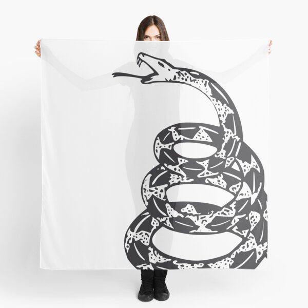 Gadsden flag Don't tread on me Libertarian 2nd amendment 2A white flag SNAKE ONLY Scarf
