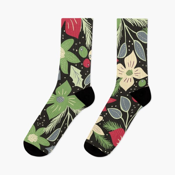 Item preview, Christmas Flowers Pattern by MasArt designed and sold by MasartDesigns.