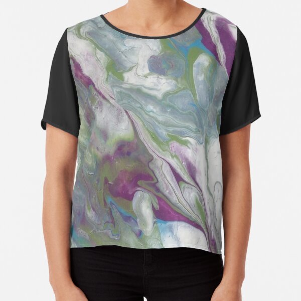 Purple Marble Chiffon Top