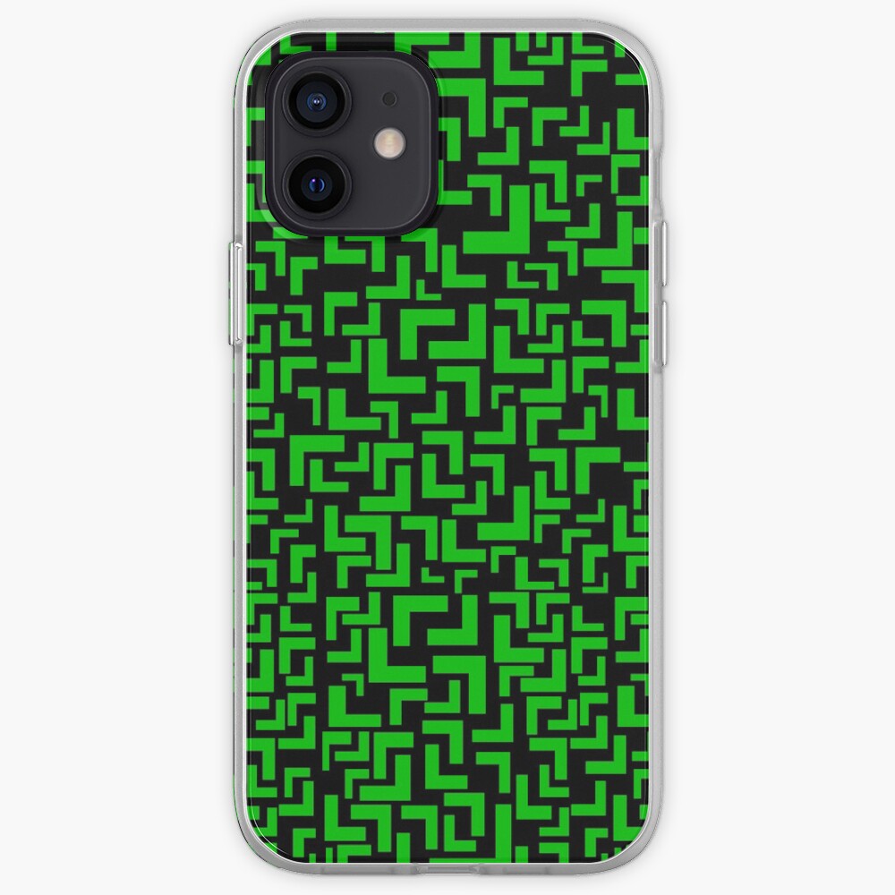Glitches in the Void, Green iPhone Case & Cover
