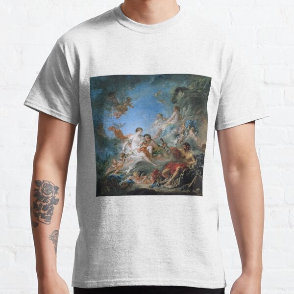Vulcan Presenting Venus with Arms for Aeneas is a 1757 painting by François Boucher, now in the Louvre in Paris Classic T-Shirt