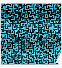 Glitches in the Void, Light Blue Poster