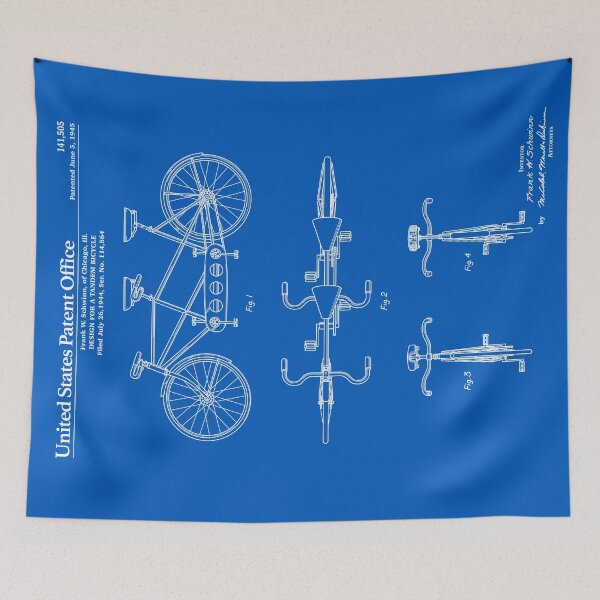 Item preview, Tandem Bicycle Patent - Blueprint designed and sold by FinlayMcNevin.