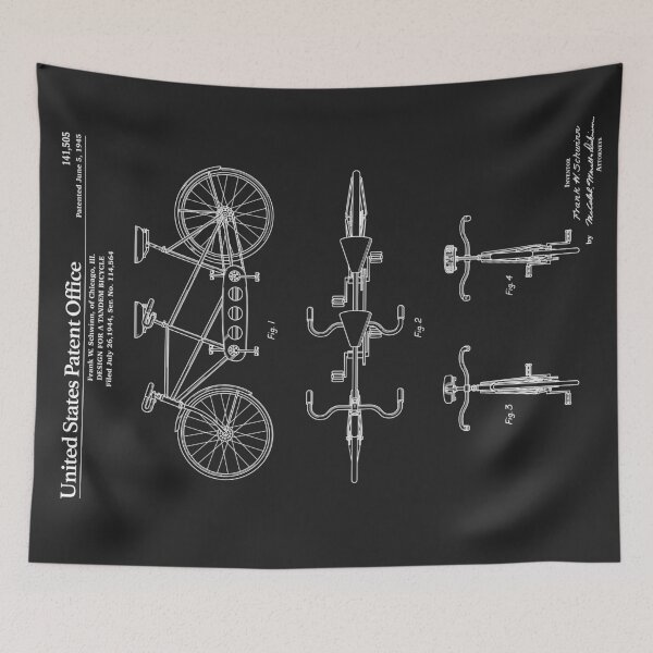 Item preview, Tandem Bicycle Patent - Black designed and sold by FinlayMcNevin.