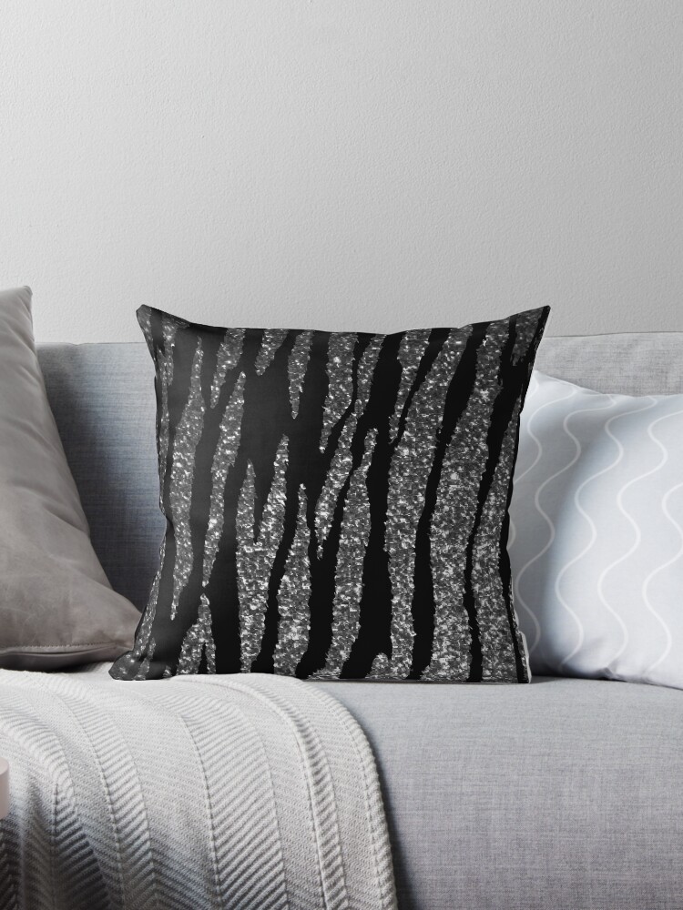 Silver shimmer hot sale pillows