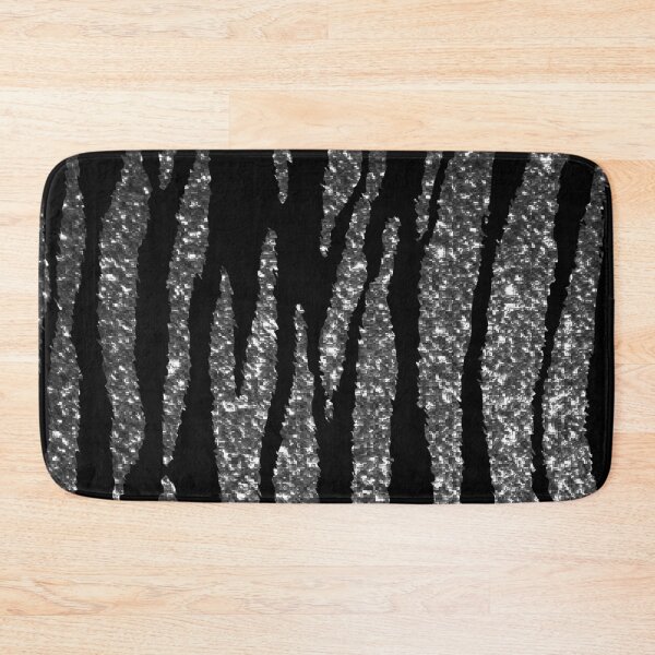 Item preview, Black and Silver Glitter Zebra Stripes designed and sold by DonnaSiggy.