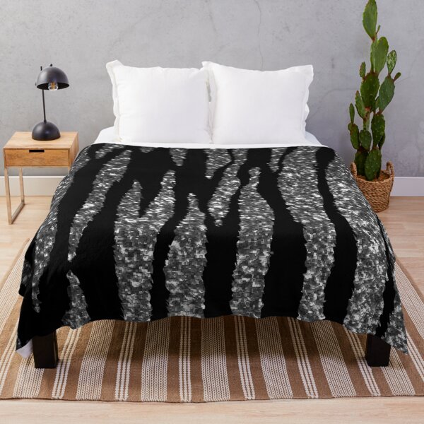 Item preview, Black and Silver Glitter Zebra Stripes designed and sold by DonnaSiggy.