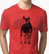Okapi - Afrika Karte Vintage T-Shirt