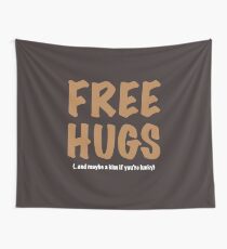 Free Hugs And Kisses Wall Tapestry
