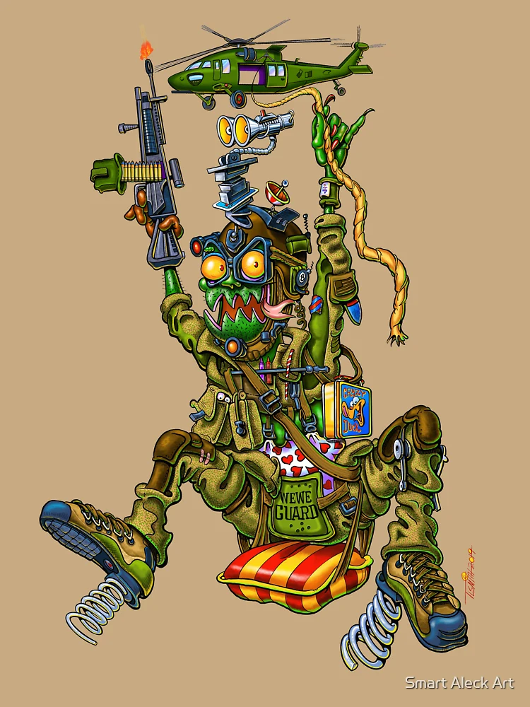 Thumbnail 6 von 6, Premium Oversized Pullover, Army Ranger? designt und verkauft von Smart Aleck Art.