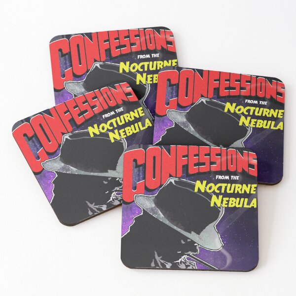 Confessions from the Nocturne Nebula Tile Image Coasters (Set of 4)