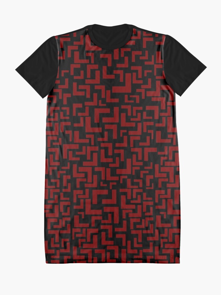 Alternate view of Glitches in the Void, Red Graphic T-Shirt Dress