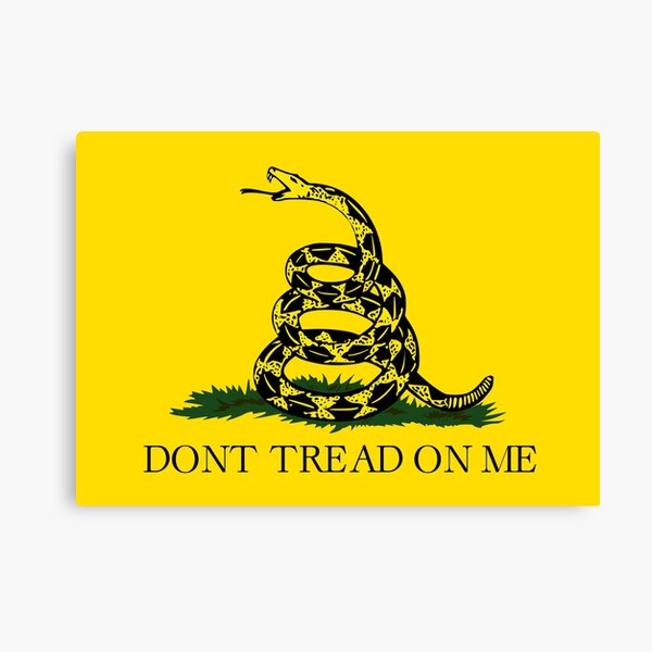 Gadsden flag Don't tread on me Libertarian 2nd amendment 2A yellow flag HD HIGH QUALITY ONLINE STORE Canvas Print