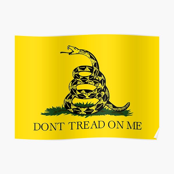 Gadsden flag Don't tread on me Libertarian 2nd amendment 2A yellow flag HD HIGH QUALITY ONLINE STORE Poster