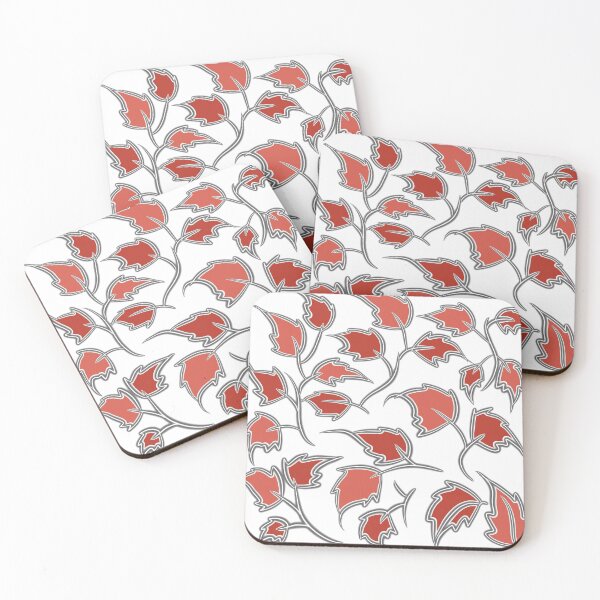 Item preview, Orange and Brown Autumn Leaves in a Stained Glass Style Design designed and sold by Susaans-Art.