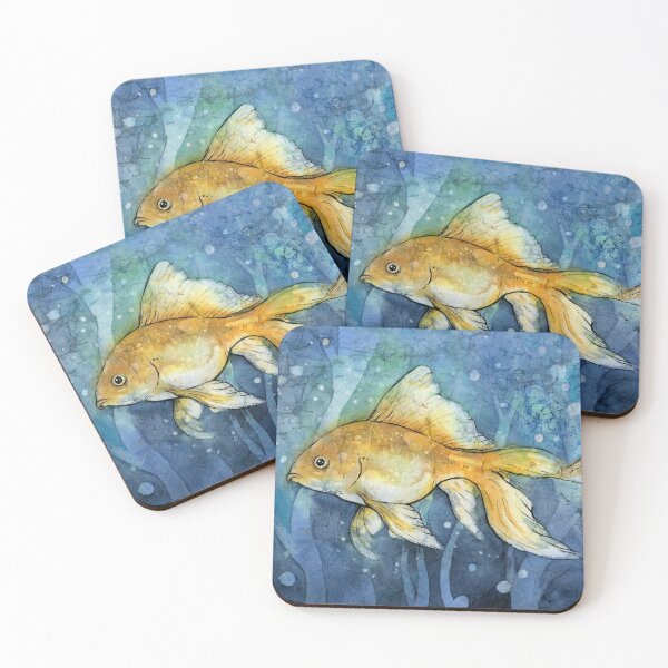 Item preview, Goldfish Watercolor designed and sold by Olga Shvartsur.