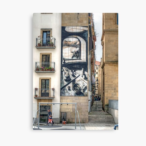 Vista previa del artículo con la obra «Escena callejera de San Sebastián», diseñado y vendido por Christopher Allen.