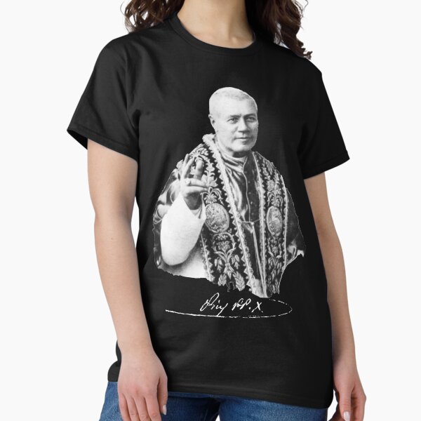 Vista previa del artículo con la obra «Papa San Pío X», diseñado y vendido por Viva Cristo  Clothing.
