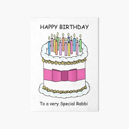 Impression Rigide Mazel Tov Yiddish Joyeux Anniversaire Cartoon Gateau Par Katetaylor Redbubble