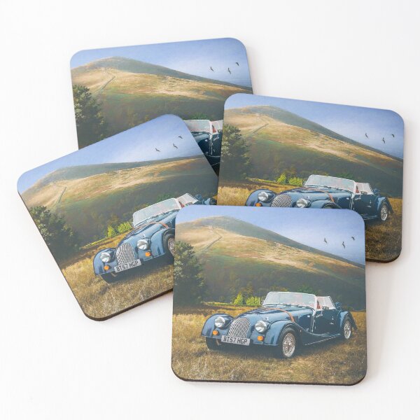 Morgan car digital art Coasters (Set of 4)