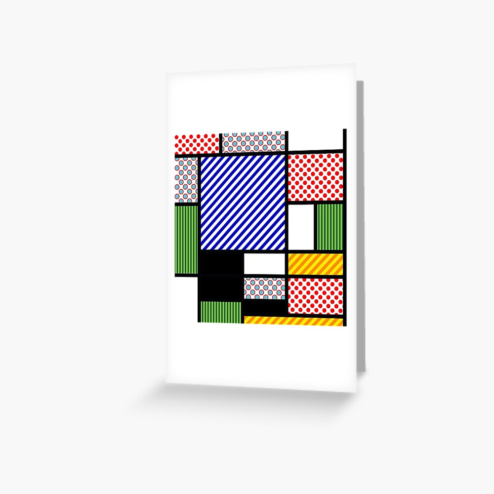"Mondrian PoPArt" Greeting Card for Sale by HellPrints Redbubble