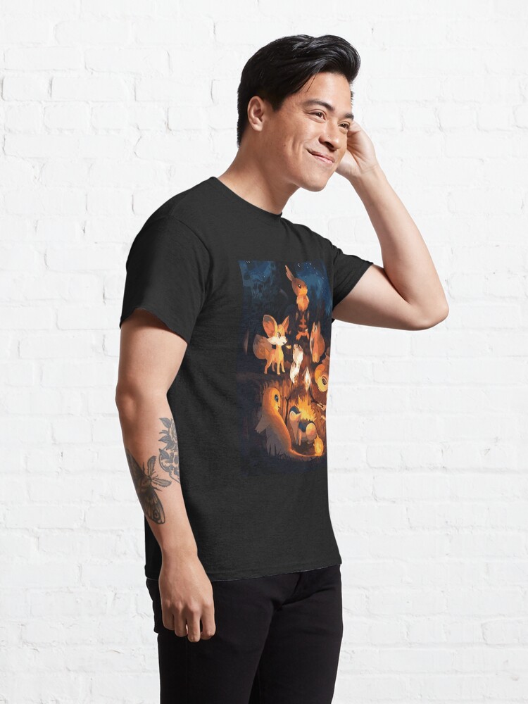 Alternate view of Fire Starters Chilling in a Campfire - Pocket Monsters Classic T-Shirt