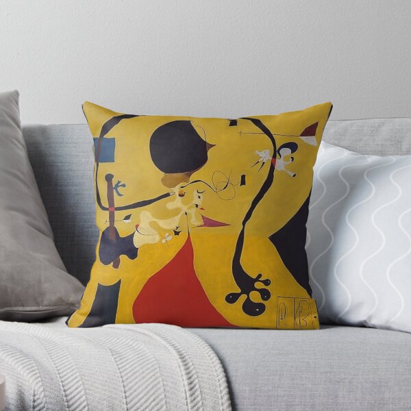 Dutch Interior III Joan Miro Throw Pillow