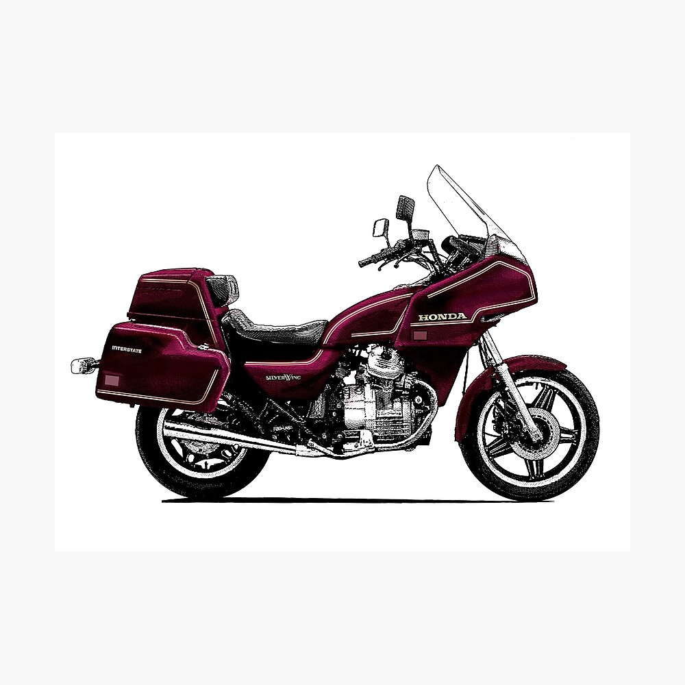 Honda Gl500 Silver Wing Poster By Cimbart Redbubble