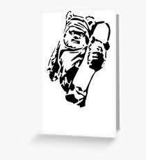 Jawa Skateboarder Schablone Grußkarte