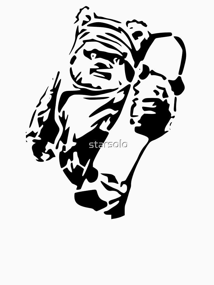 Imagen 7 de 7, Camiseta esencial con la obra Plantilla de patinador Jawa, diseñada y vendida por starsolo.