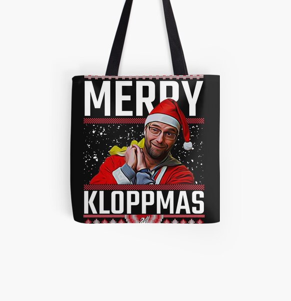 Merry Kloppmas Jurgen Klopp LFC Christmas Sweatshirt Design All Over Print Tote Bag