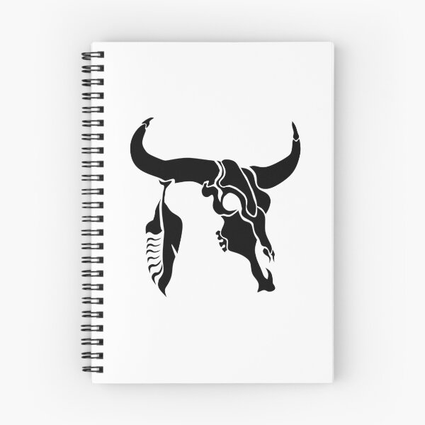 Item preview, Longhorn Bull Skull in a Black Ink Tattoo Style designed and sold by grounds.