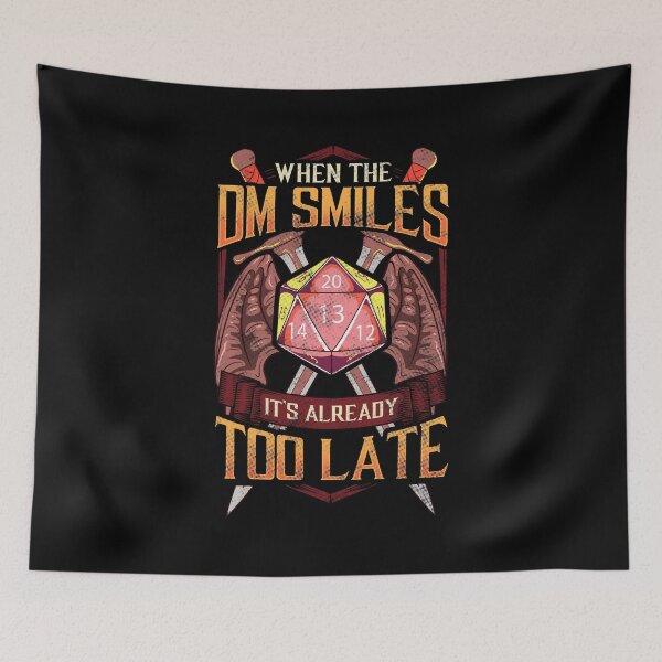Item preview, When the DM Smiles, It's Already Too Late Gaming designed and sold by perfectpresents.