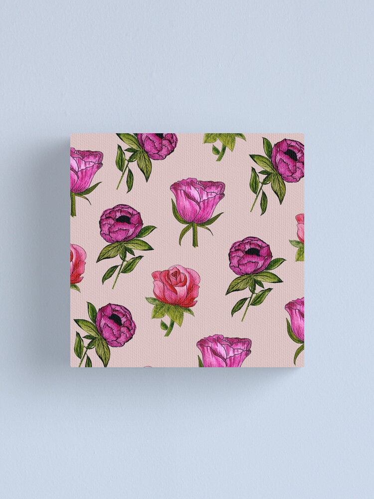 Alternate view of Pink and Purple florals Canvas Print
