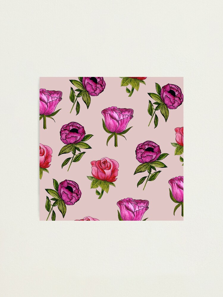 Alternate view of Pink and Purple florals Photographic Print