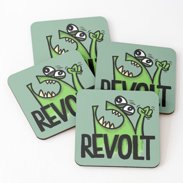 Item preview, Revolution! Revolt! Protest! Satirical monsters illustration designed and sold by RAWWR.