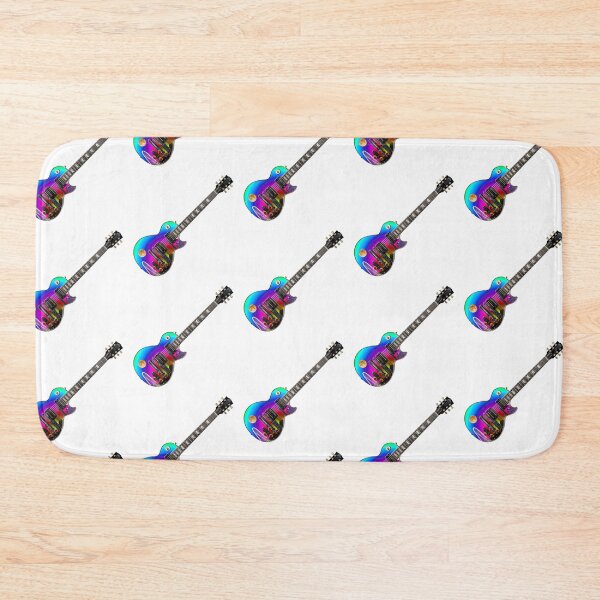 Item preview, Dallas Skyline Guitar at 45 Degree Angle against a rainbow sky designed and sold by Warren Paul Harris.