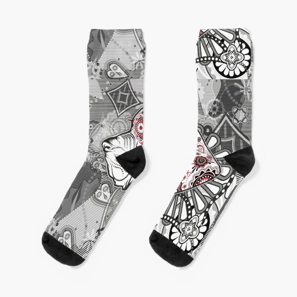 Deutsche Dogge Tattoostyle Socken