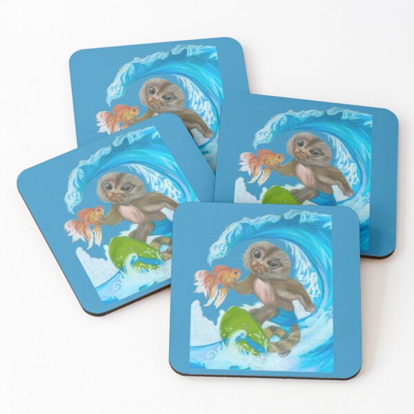 Item preview, Pygmy Marmoset - Surfer - Superhero designed and sold by MariaSibireva.