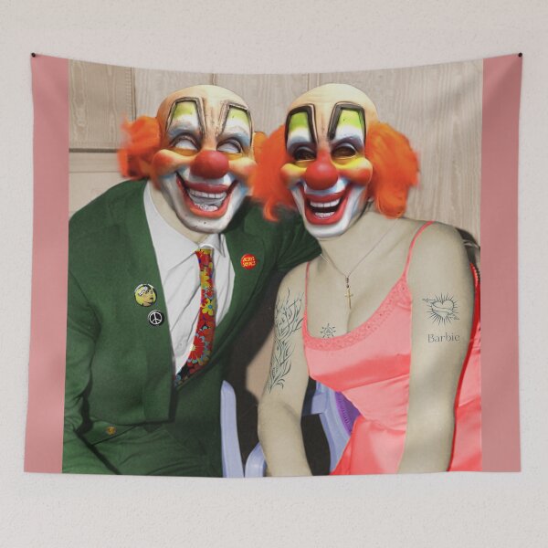 Item preview, Couple with Clown Masks designed and sold by KALEIDOSCOPE UK.