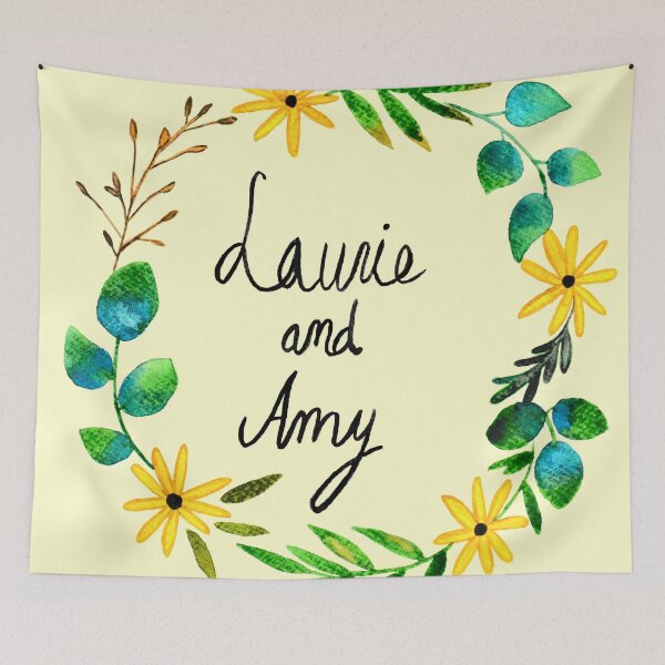 Item preview, Little Women Amy and Laurie Flower Wreath Yellow Palette designed and sold by Niina  Niskanen.
