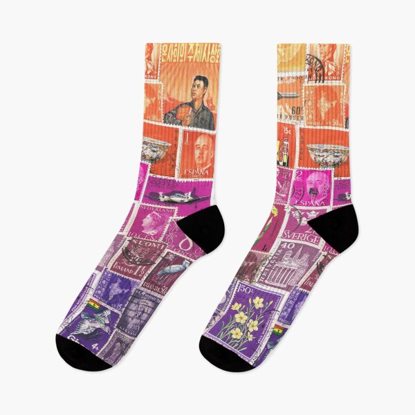 Item preview, Purple Sunset, Postage Stamp Collage designed and sold by tanglecrafts.