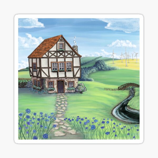 Country Cottage Sticker